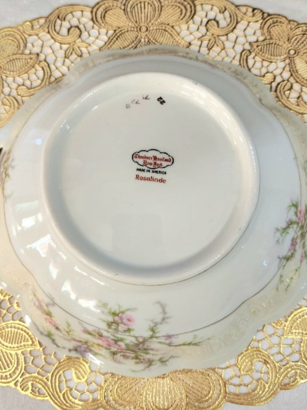 Theodore Haviland New York "rosalinde Made in America Round Serving Bowl - Picture 6 of 9